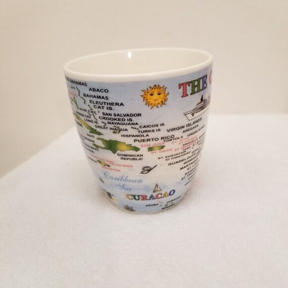 Lily + James collection The Caribbean coffee mug 4 1/4 " tall - Picture 2 of 14